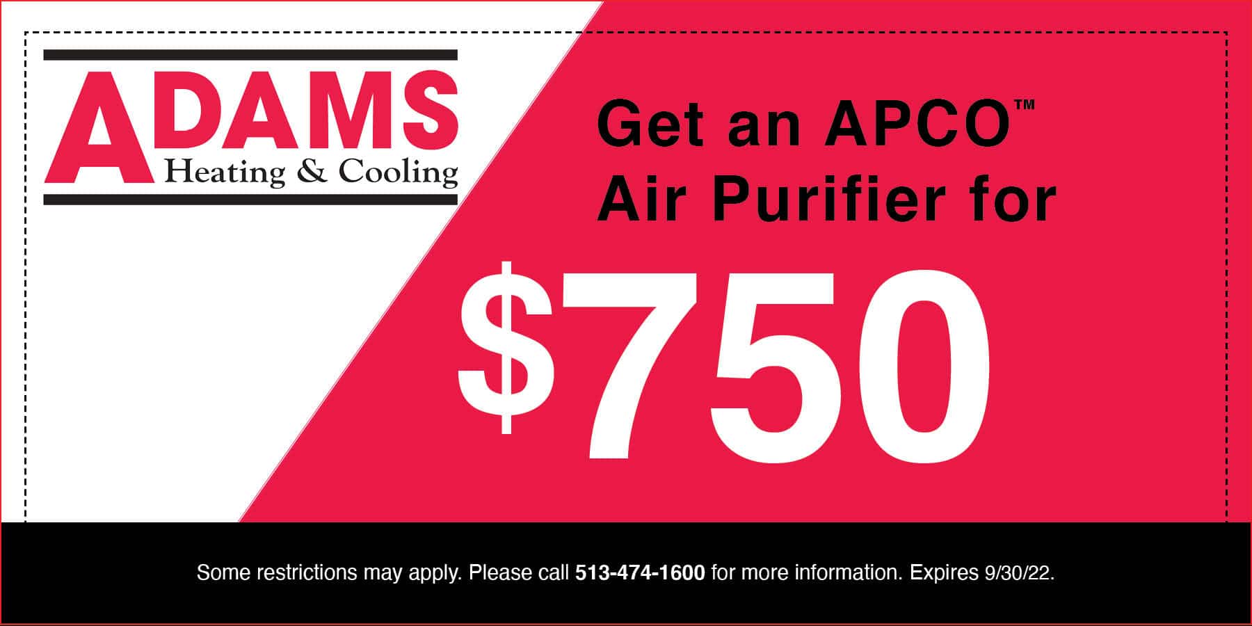 Get an APCO Air Purifier for $750